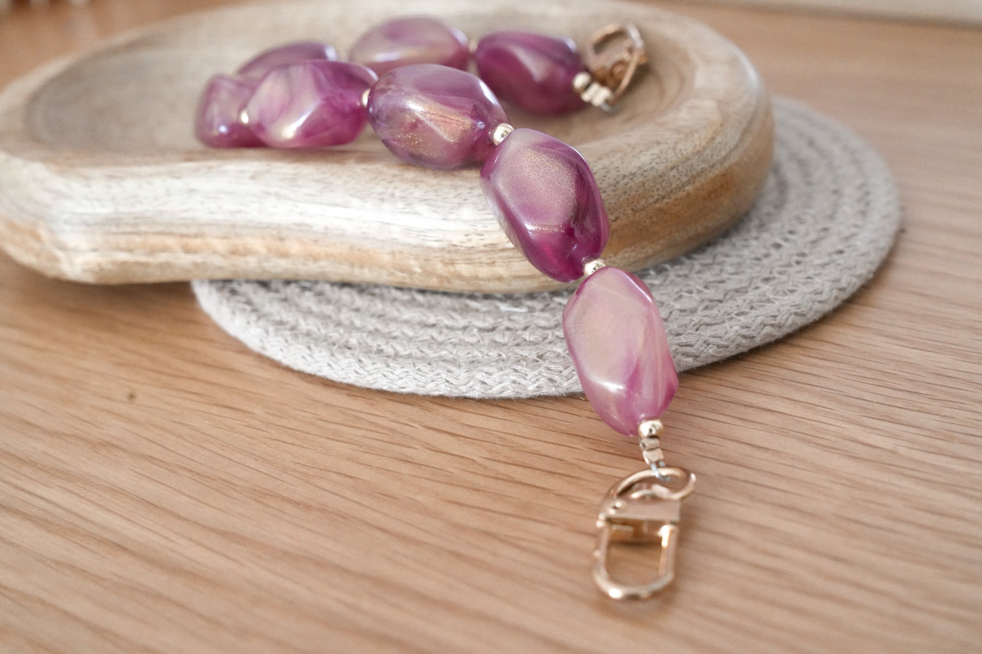 Decorative Bag Straps with Gold Clasps