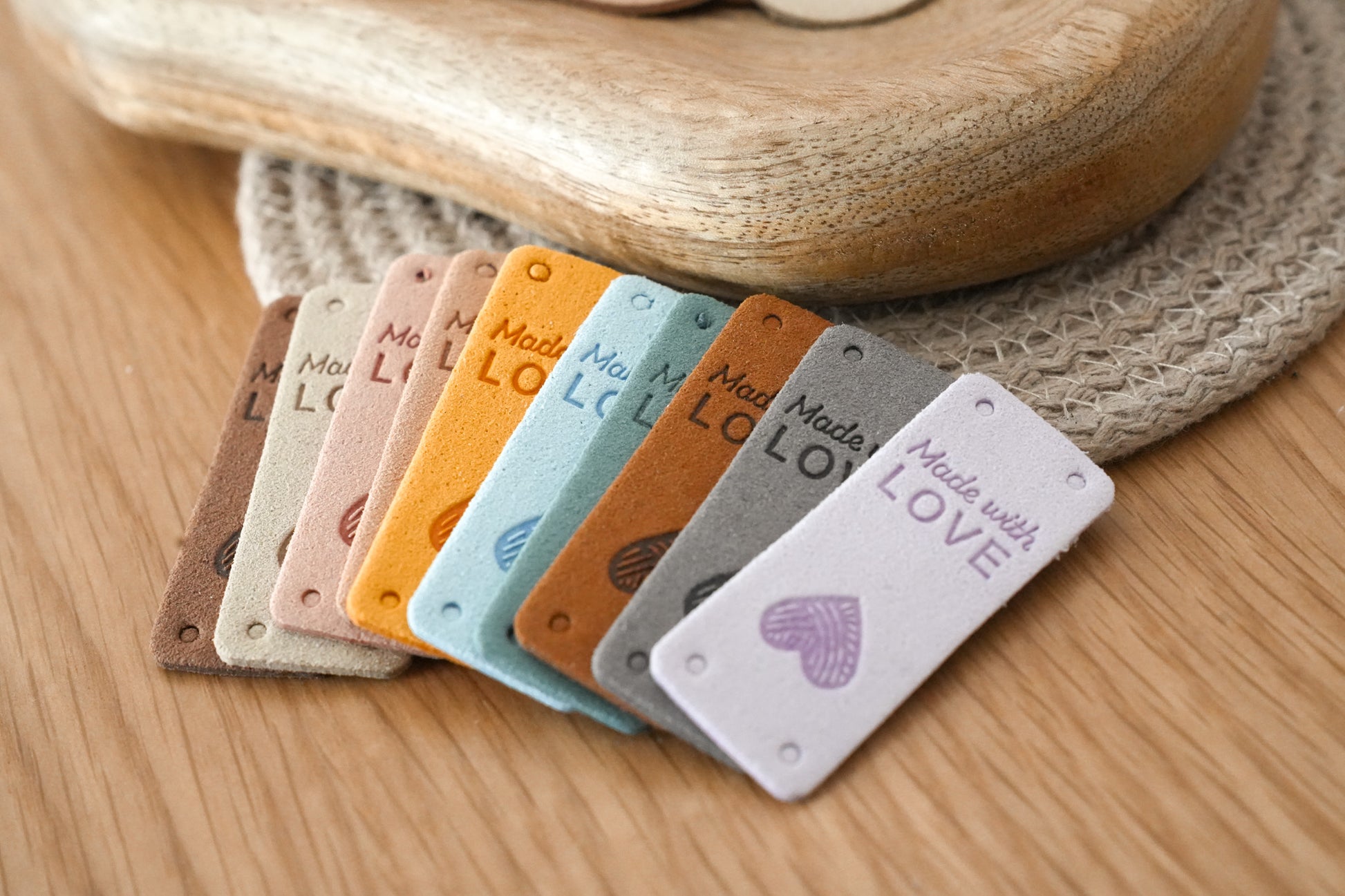 Soft Faux Leather Set Tags – Handmade