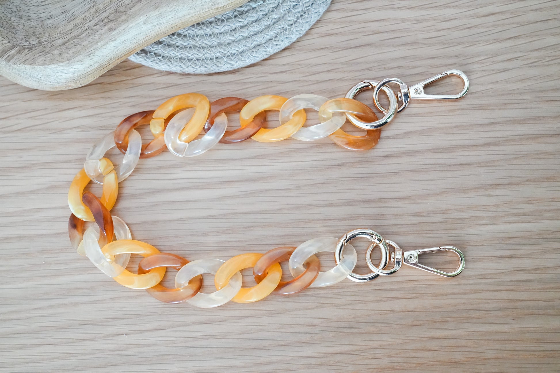 Decorative Bag Straps with Gold Clasps