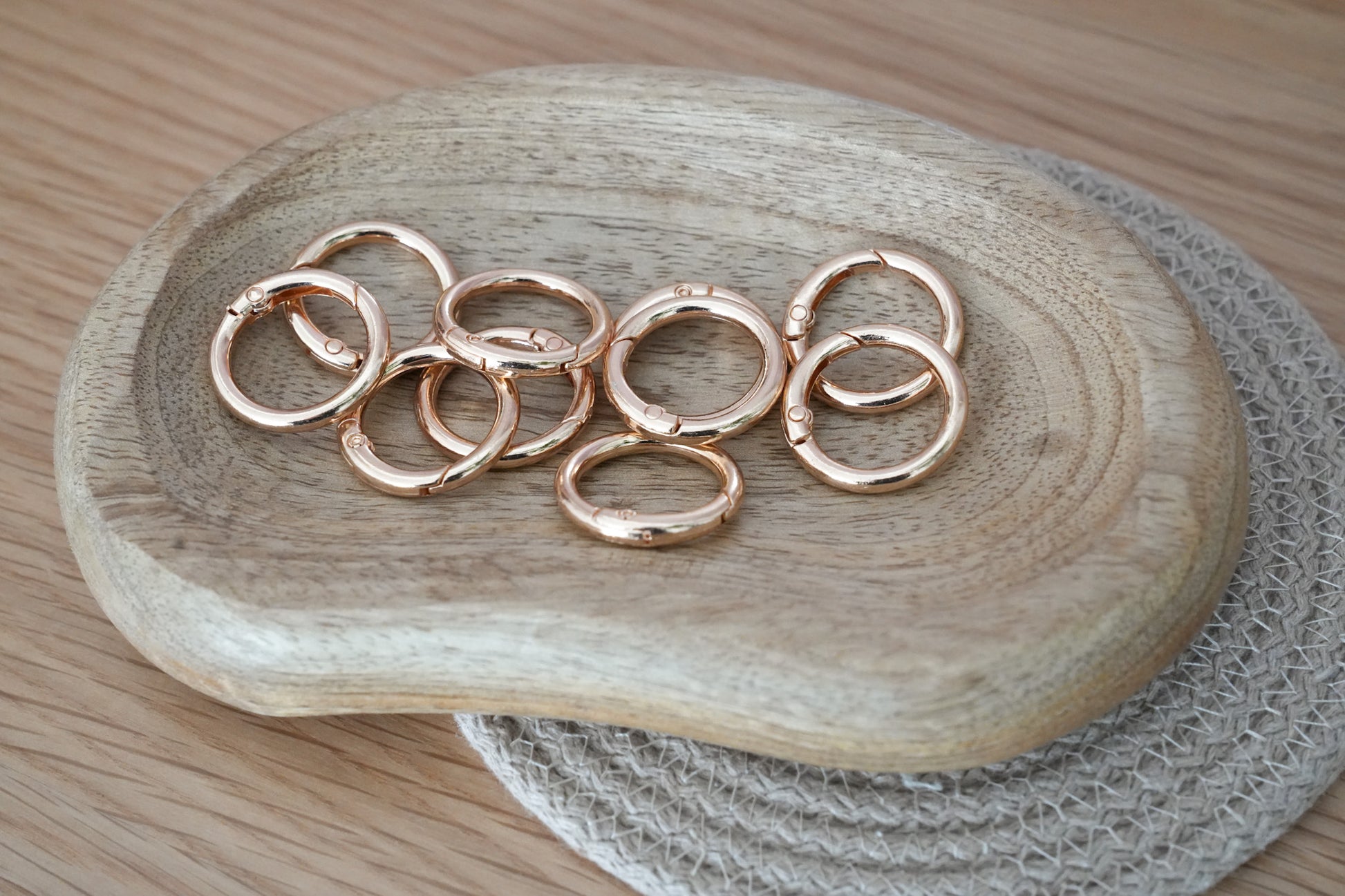 Spring O-Rings for Bags – Silver & Gold