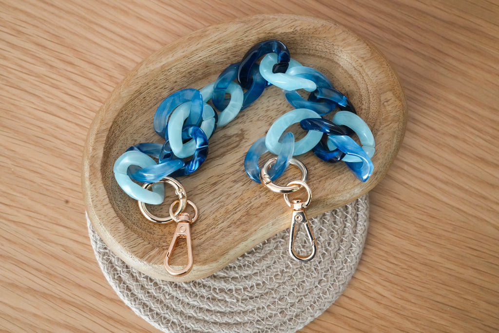 Decorative Bag Straps with Gold Clasps