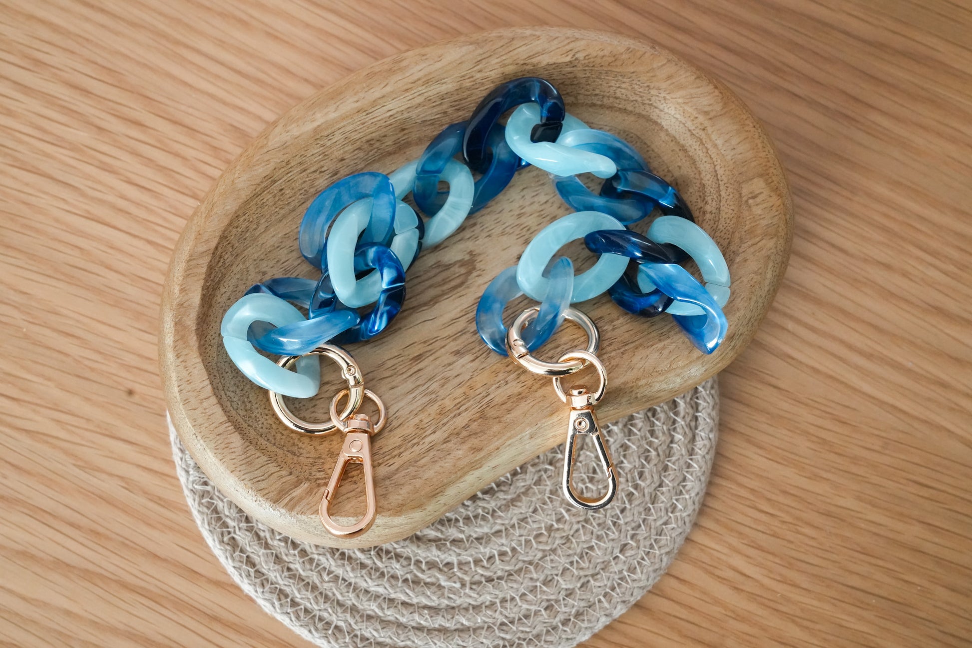 Decorative Bag Straps with Gold Clasps