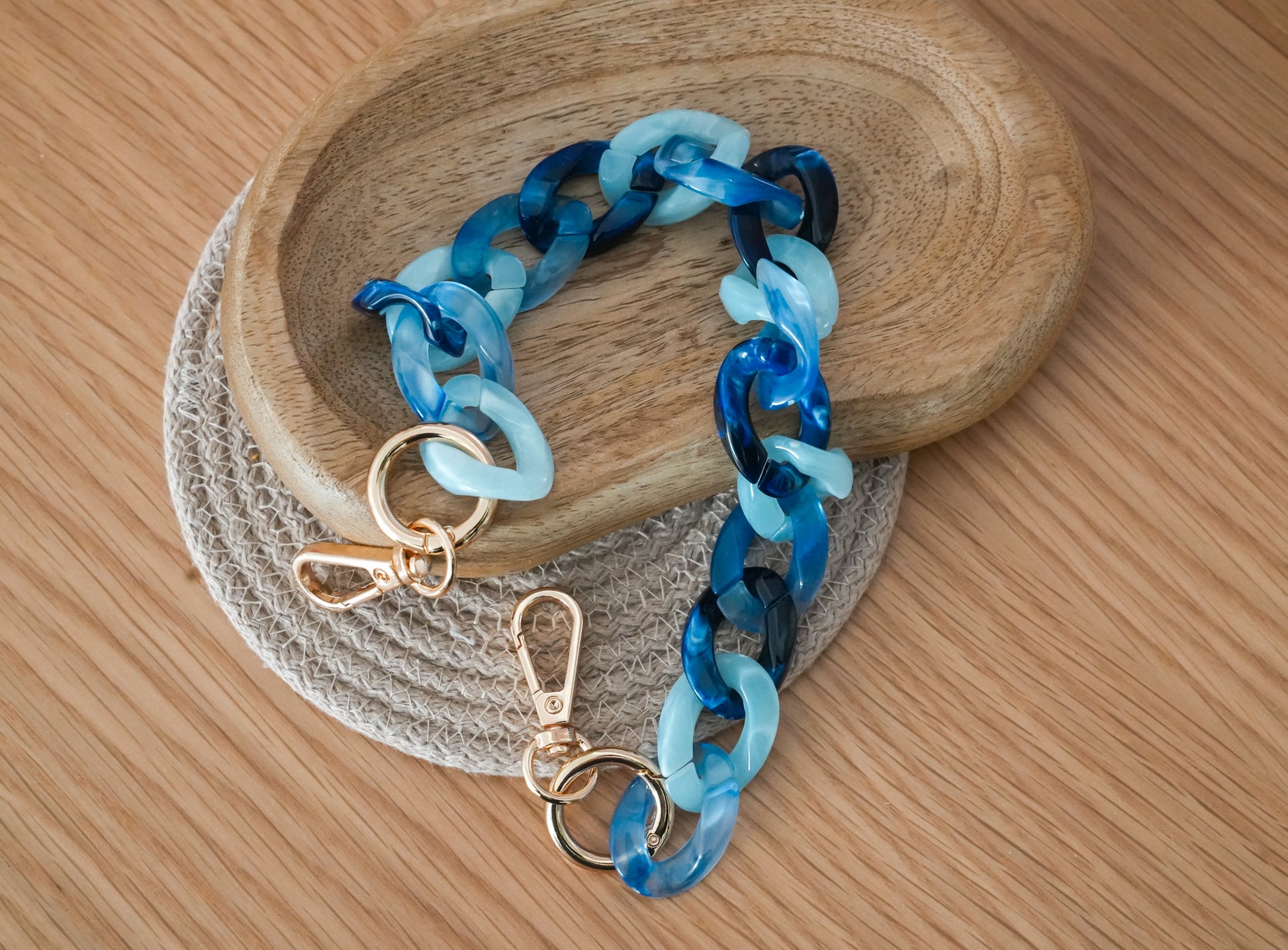 Decorative Bag Straps with Gold Clasps