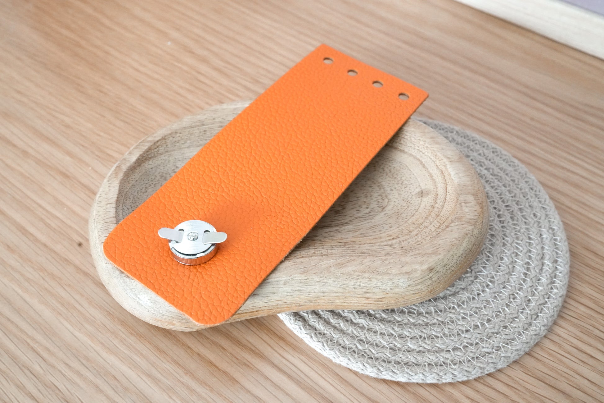 Premium Leather Bag Flap with Magnetic Snap