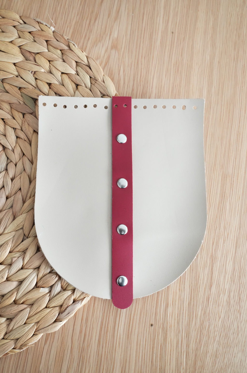 Soft Leather Bag Flaps with Centre Stripe