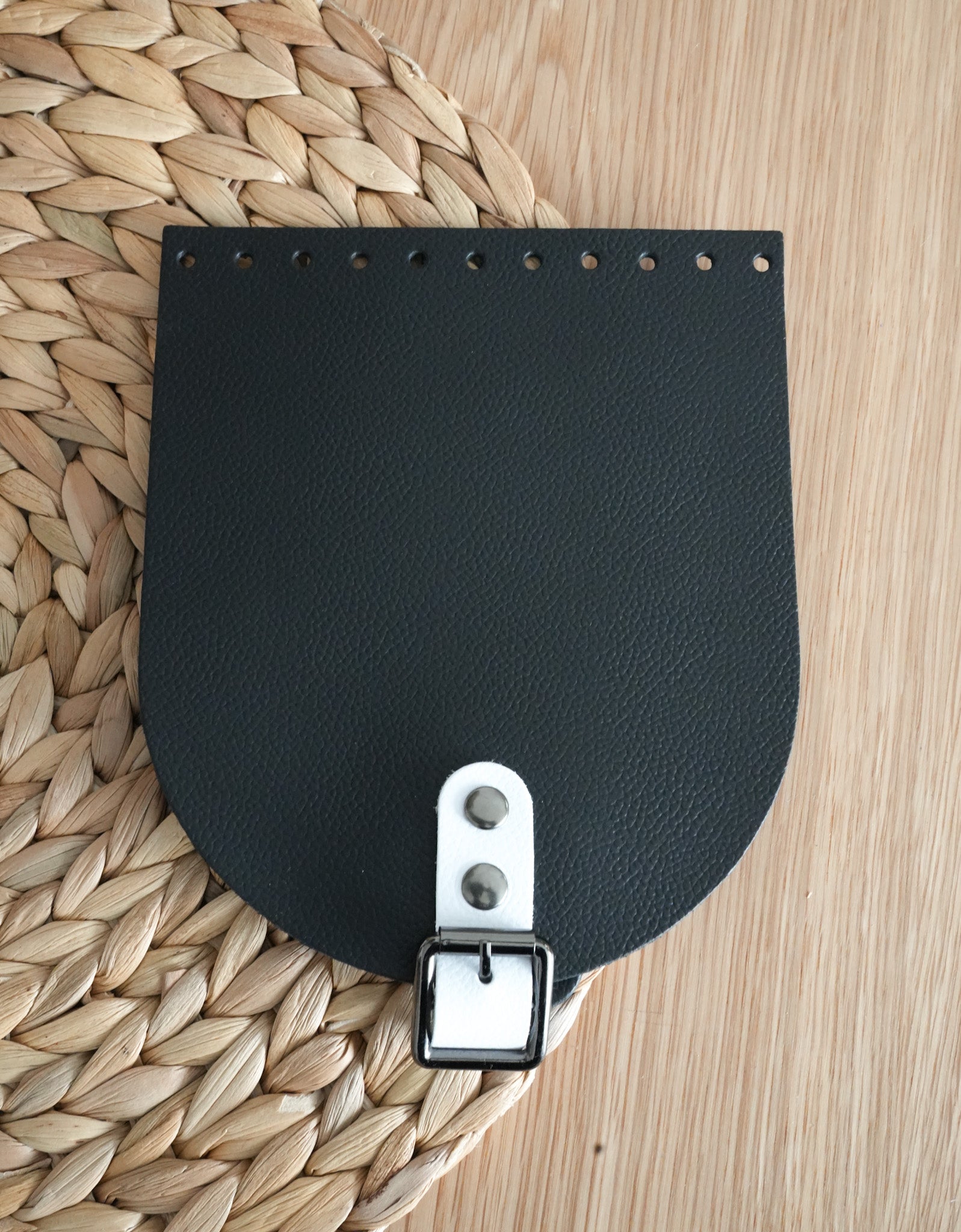 Small Leather Bag Flaps with Metal Snaps