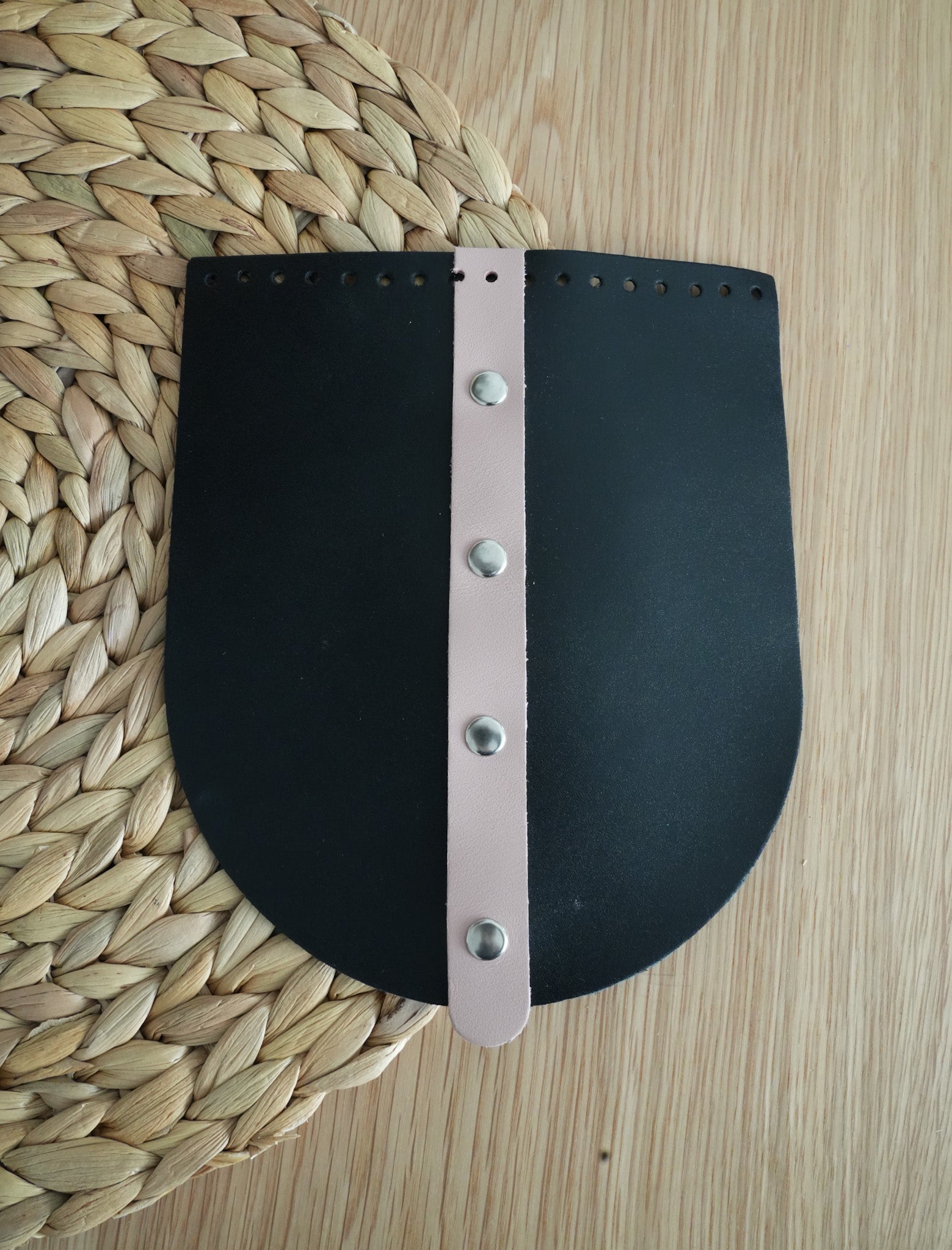 Soft Leather Bag Flaps with Centre Stripe