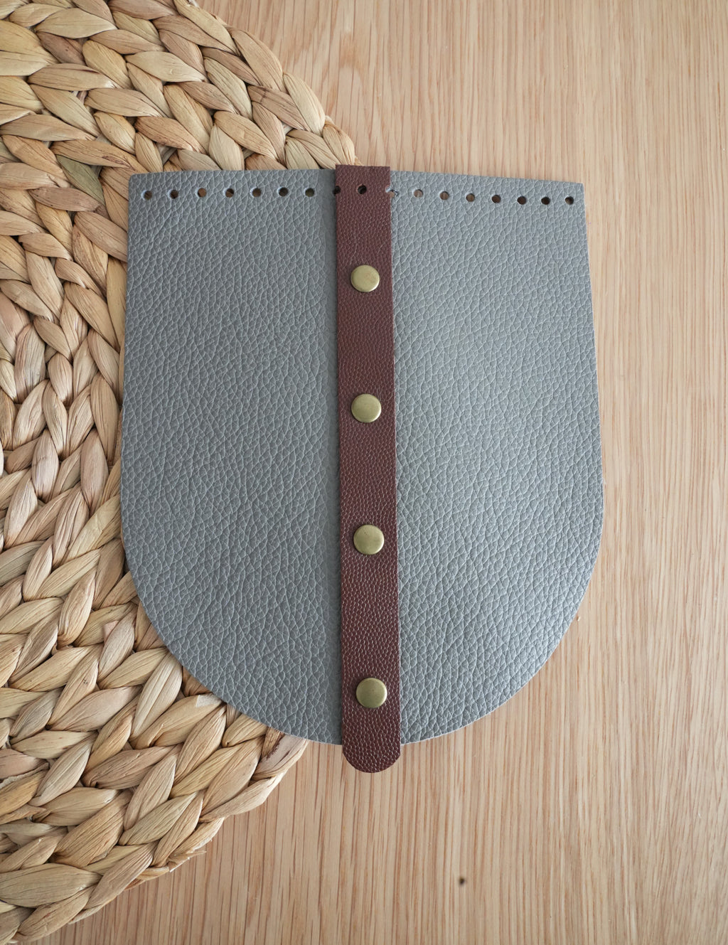 Soft Leather Bag Flaps with Centre Stripe