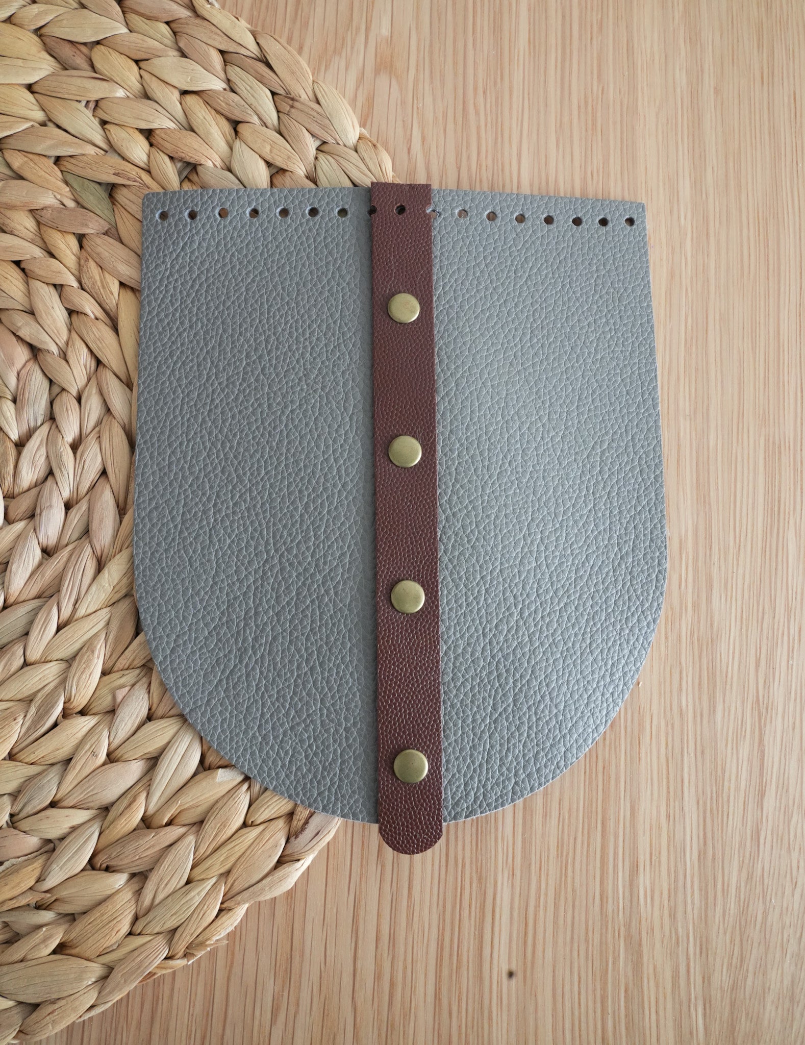 Soft Leather Bag Flaps with Centre Stripe