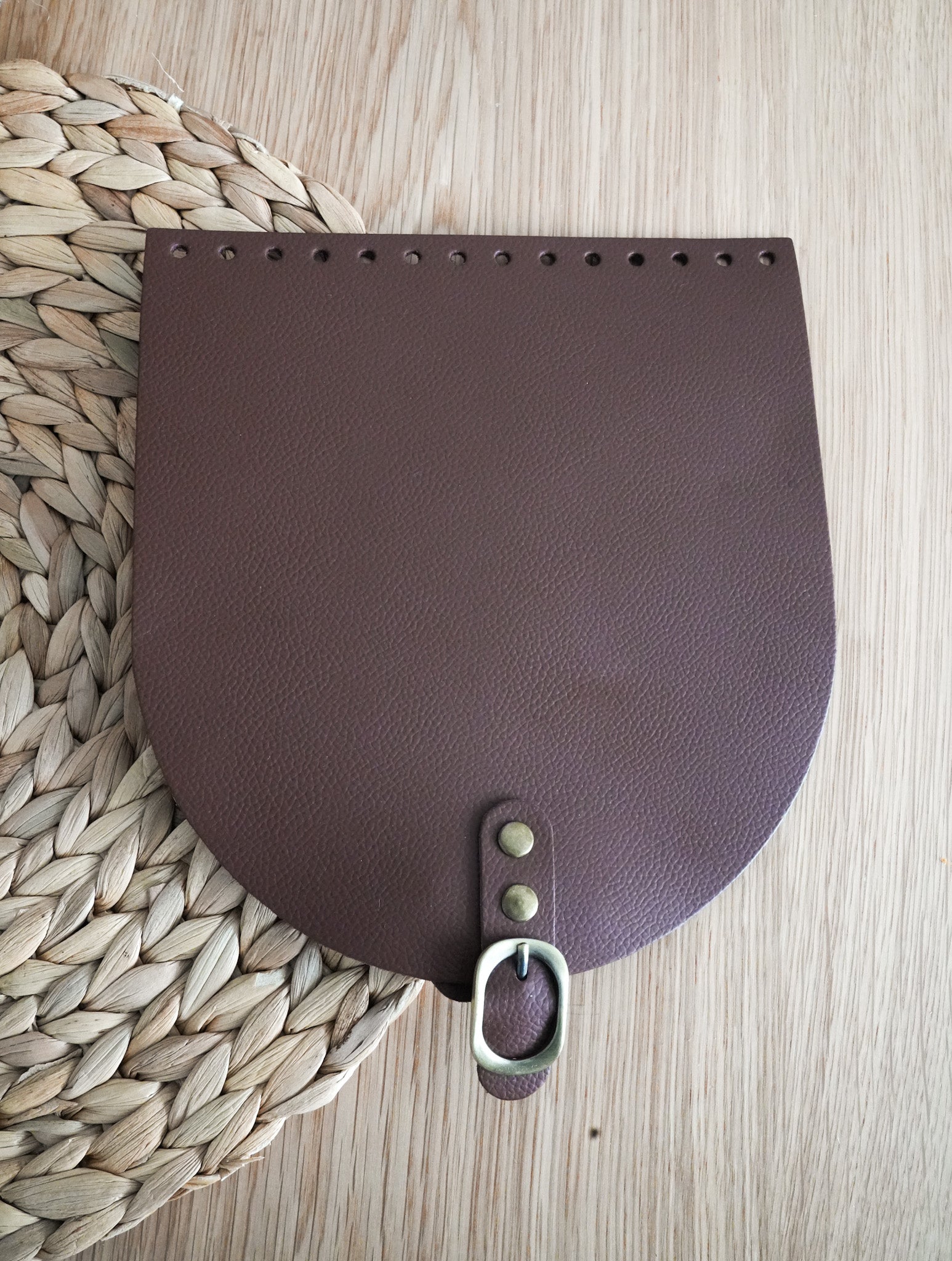 Large Premium Leather Bag Flaps with Magnetic Snaps