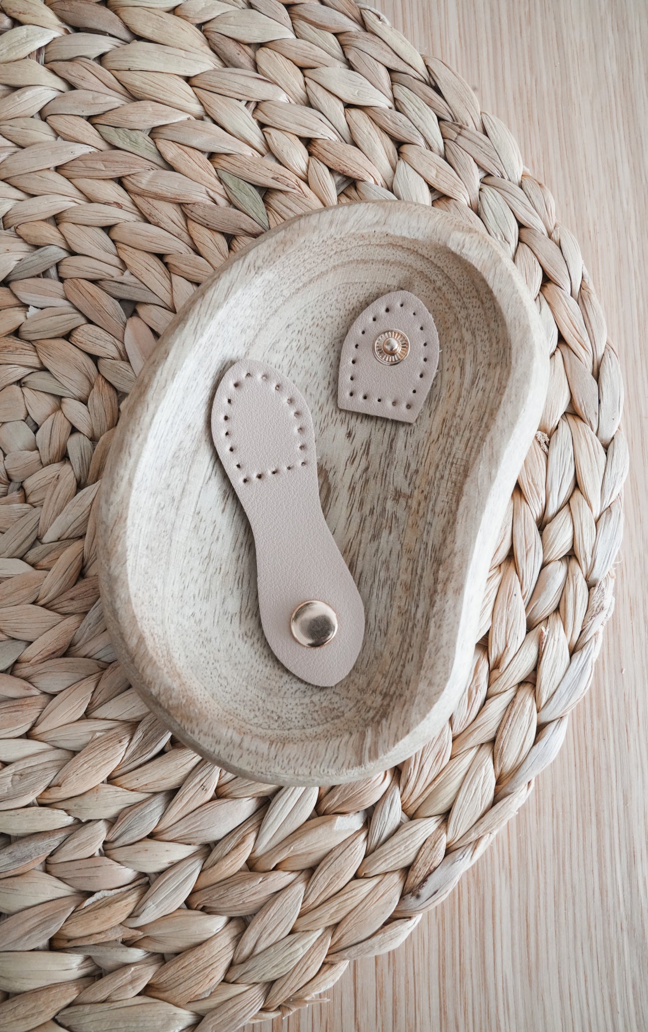 Small Faux Leather Bag Closure Snaps with metal buckles