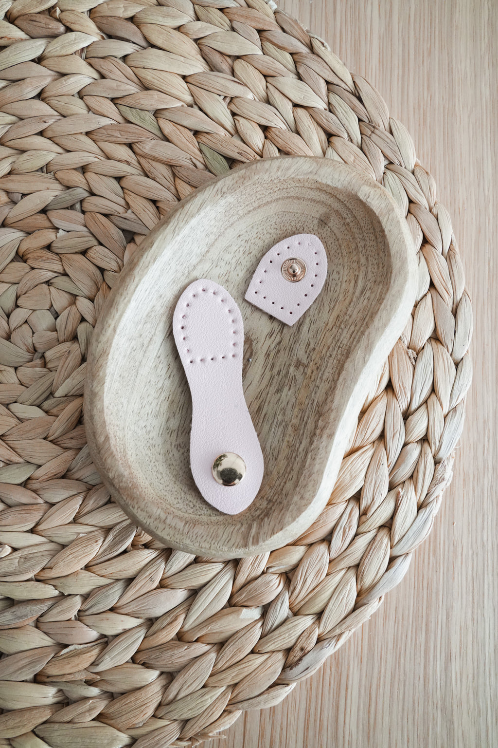 Small Faux Leather Bag Closure Snaps with metal buckles