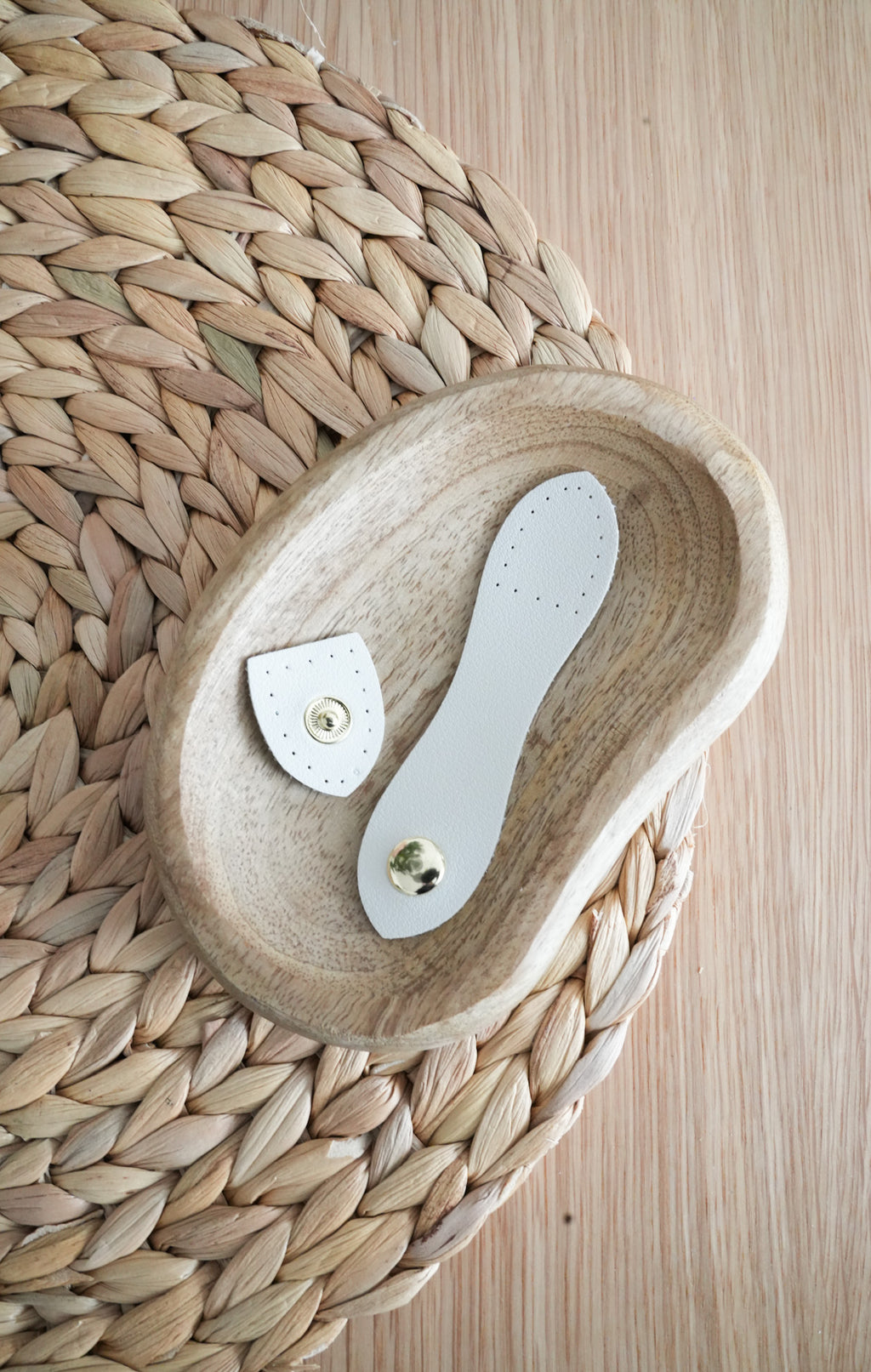 Medium Faux Leather Bag Closure Snaps with metal buckles