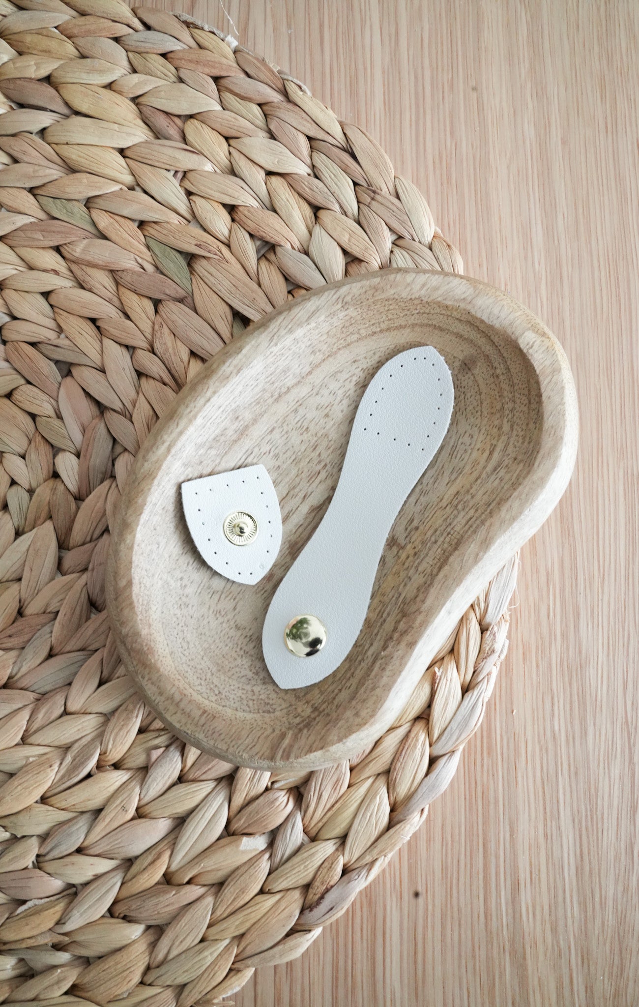 Medium Faux Leather Bag Closure Snaps with metal buckles