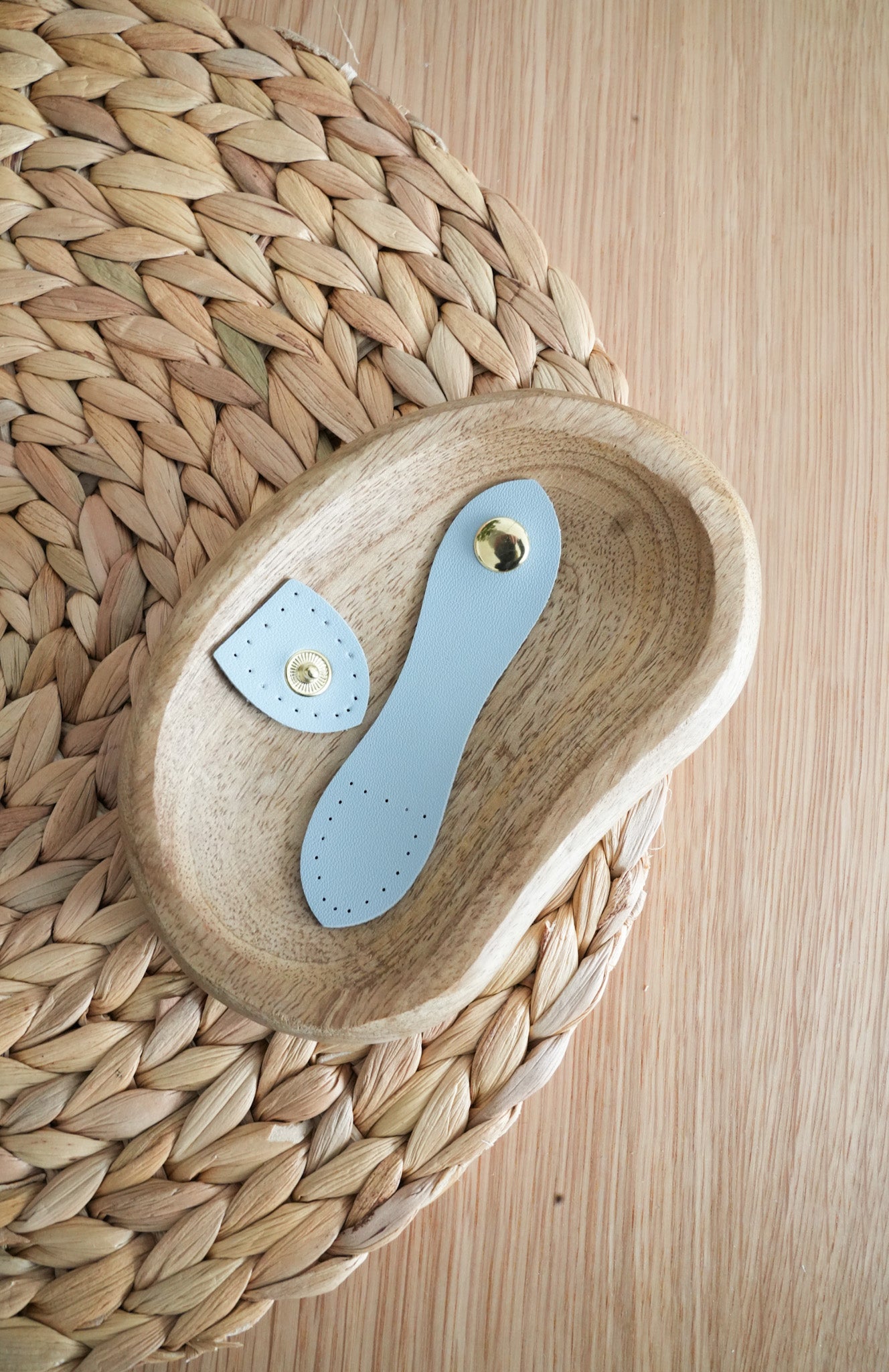 Medium Faux Leather Bag Closure Snaps with metal buckles