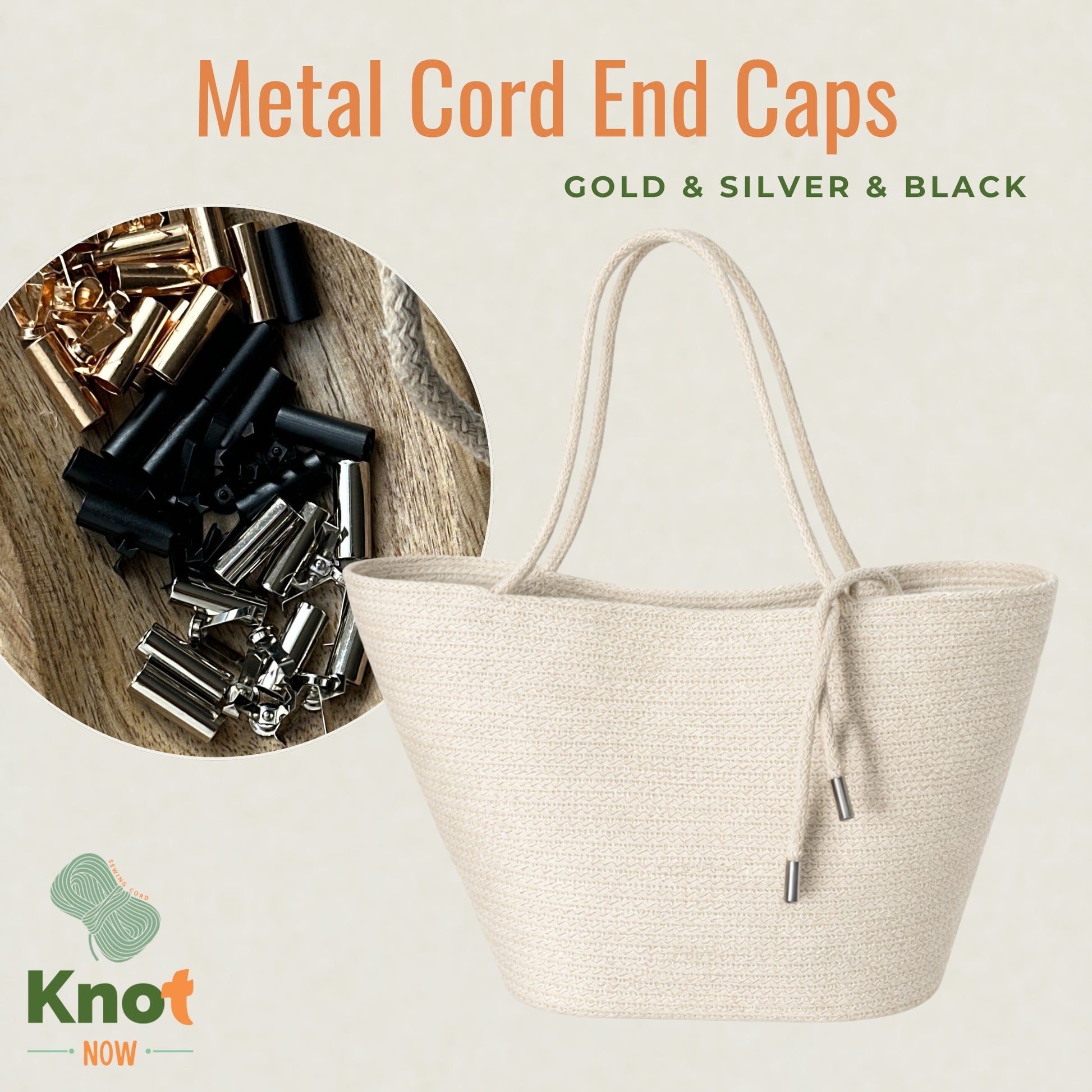 Set Metal Cord End Caps