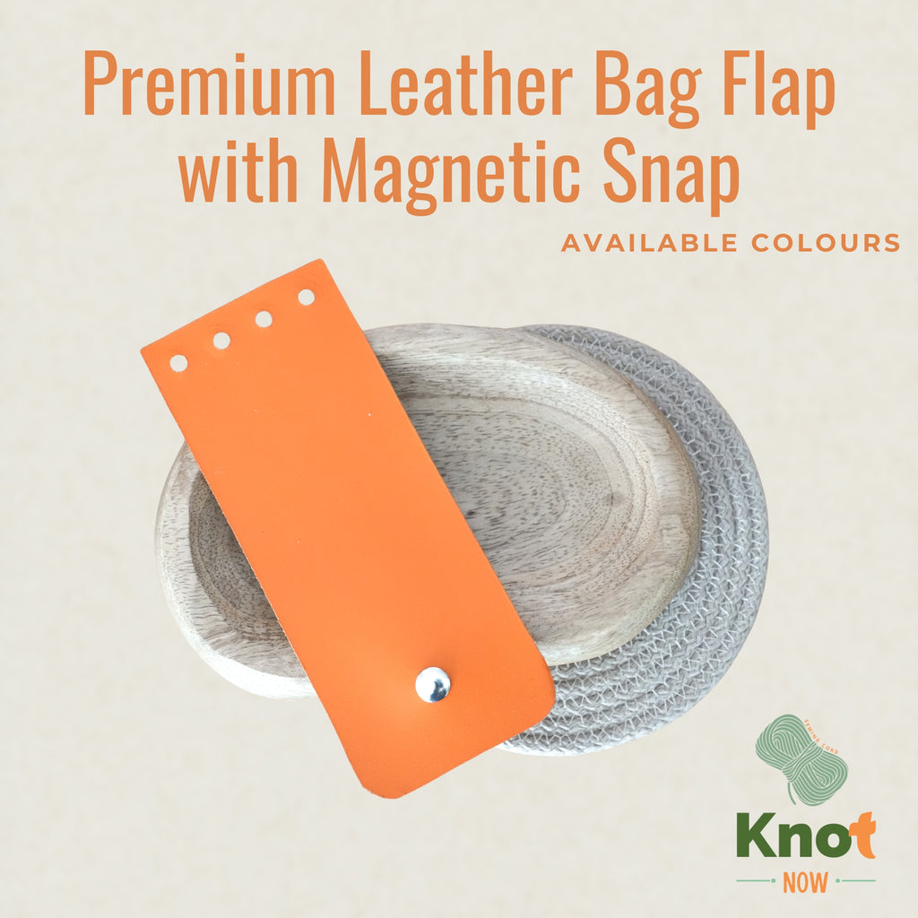 Premium Leather Bag Flap with Magnetic Snap