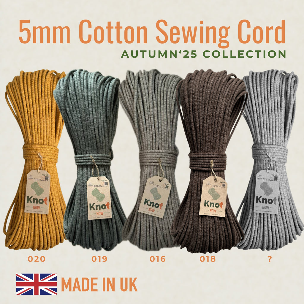 5mm Coffee Cotton Sewing Cord