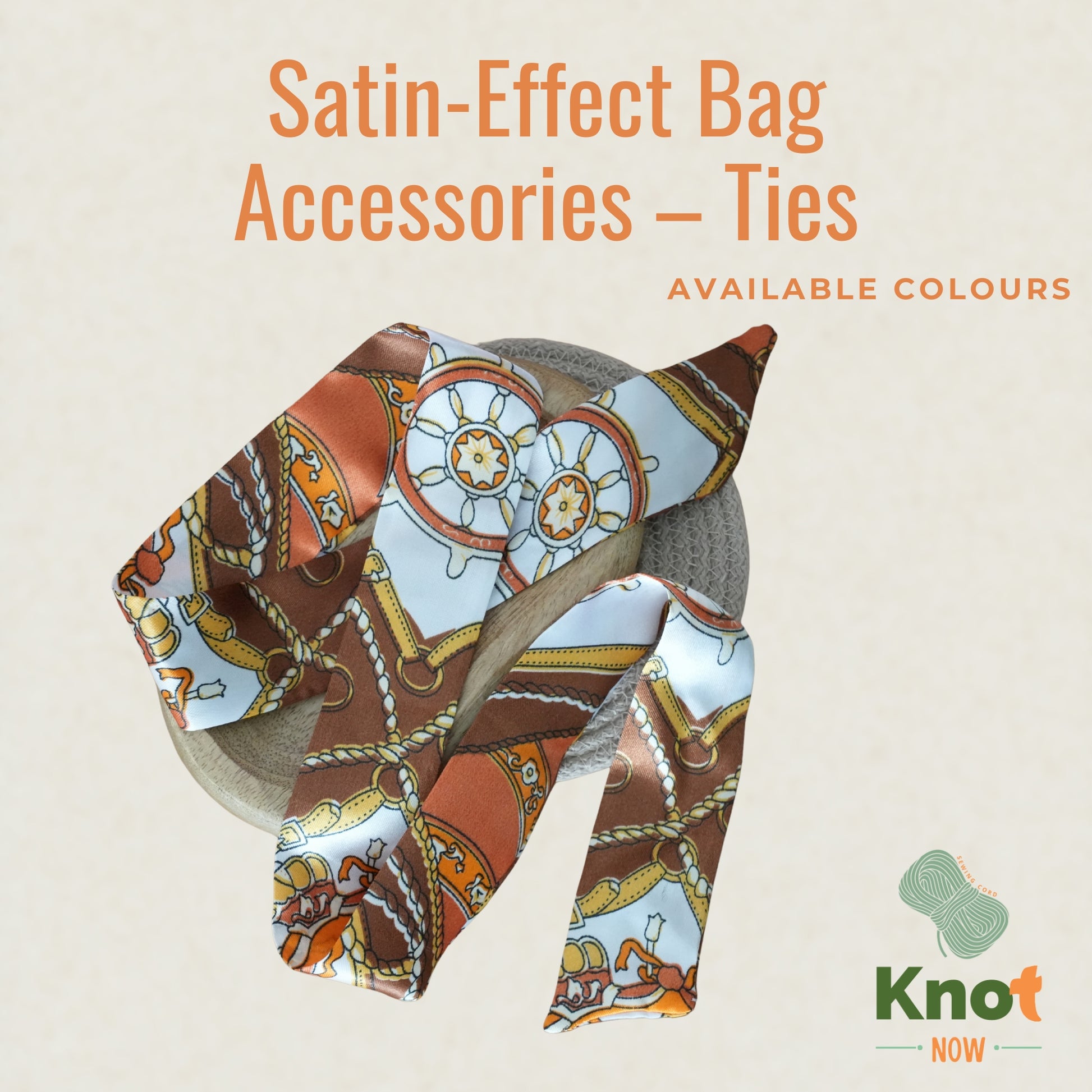 Satin-Effect Bag Accessories – Faux Satin Ties