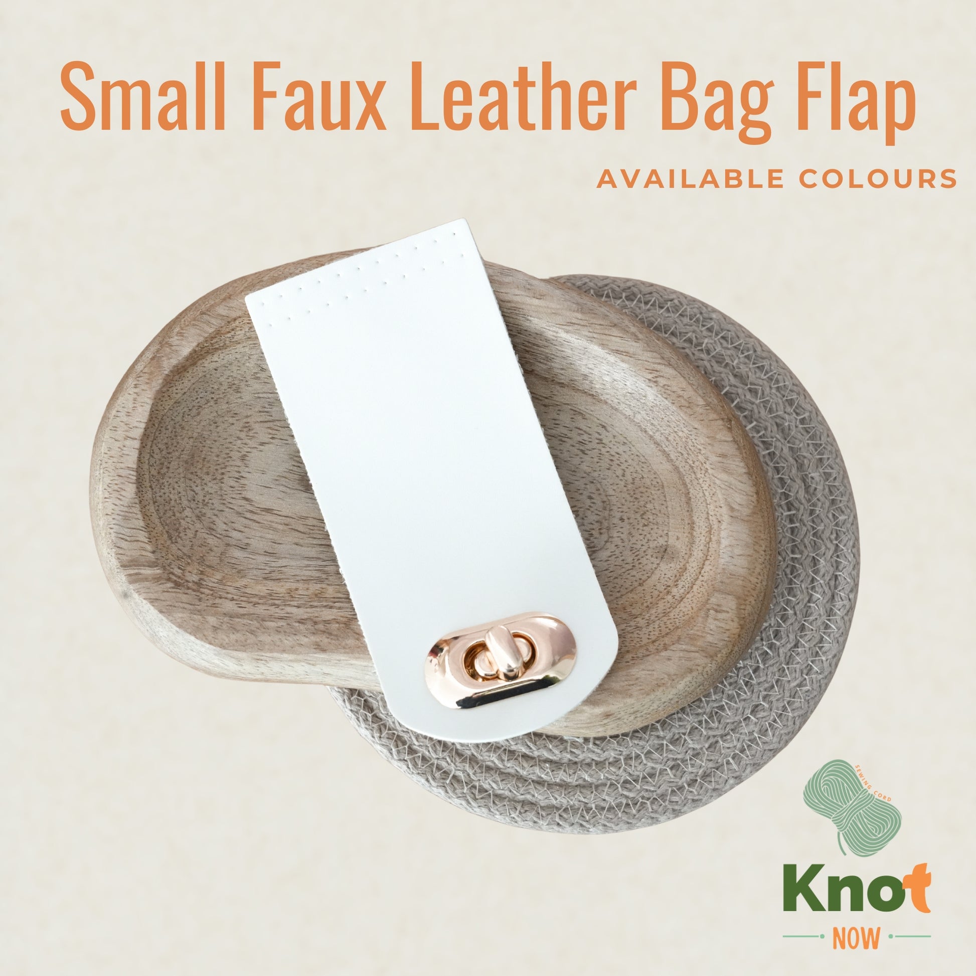 Small Faux Leather Bag Flap – Insert & Twist Lock Closure