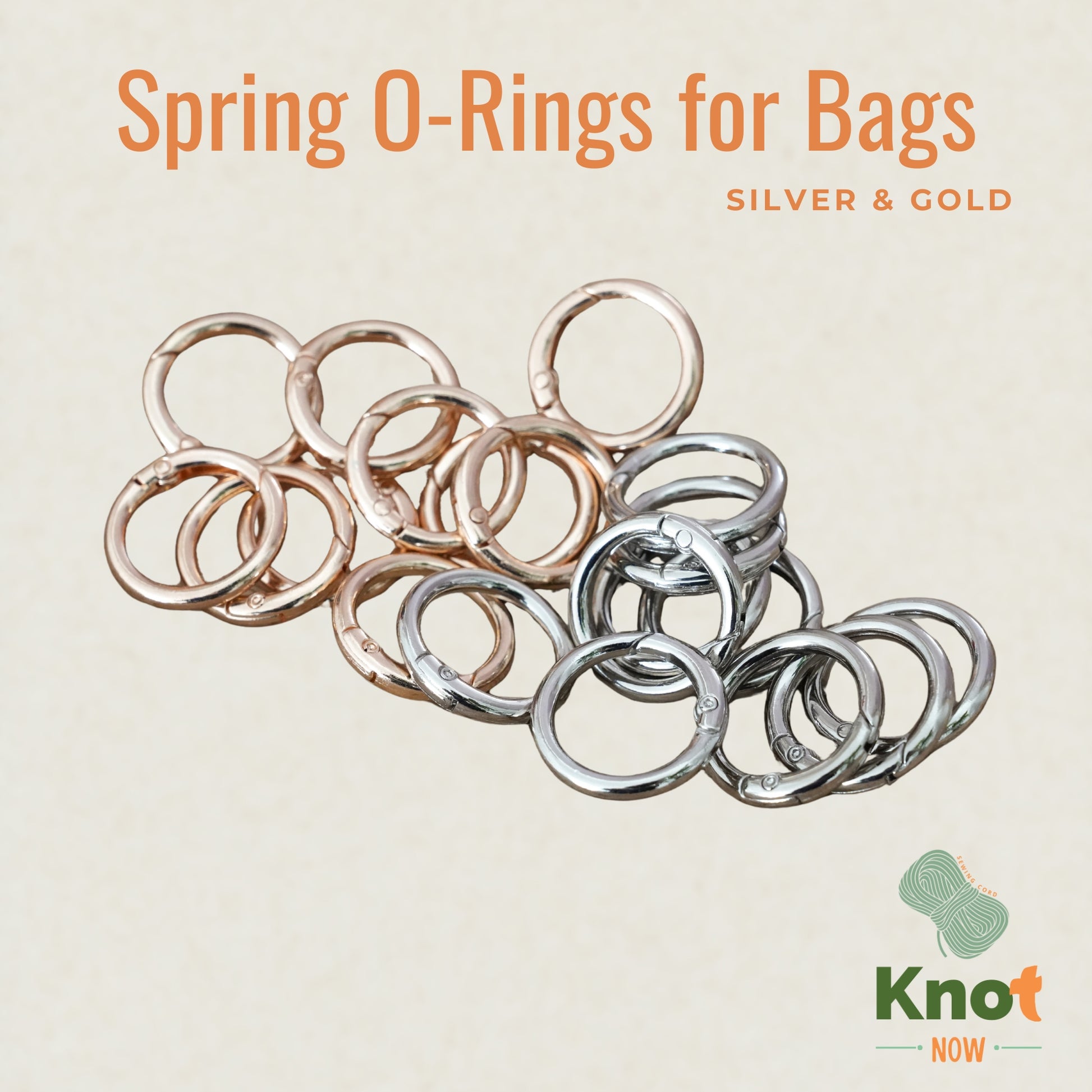 Spring O-Rings for Bags – Silver & Gold