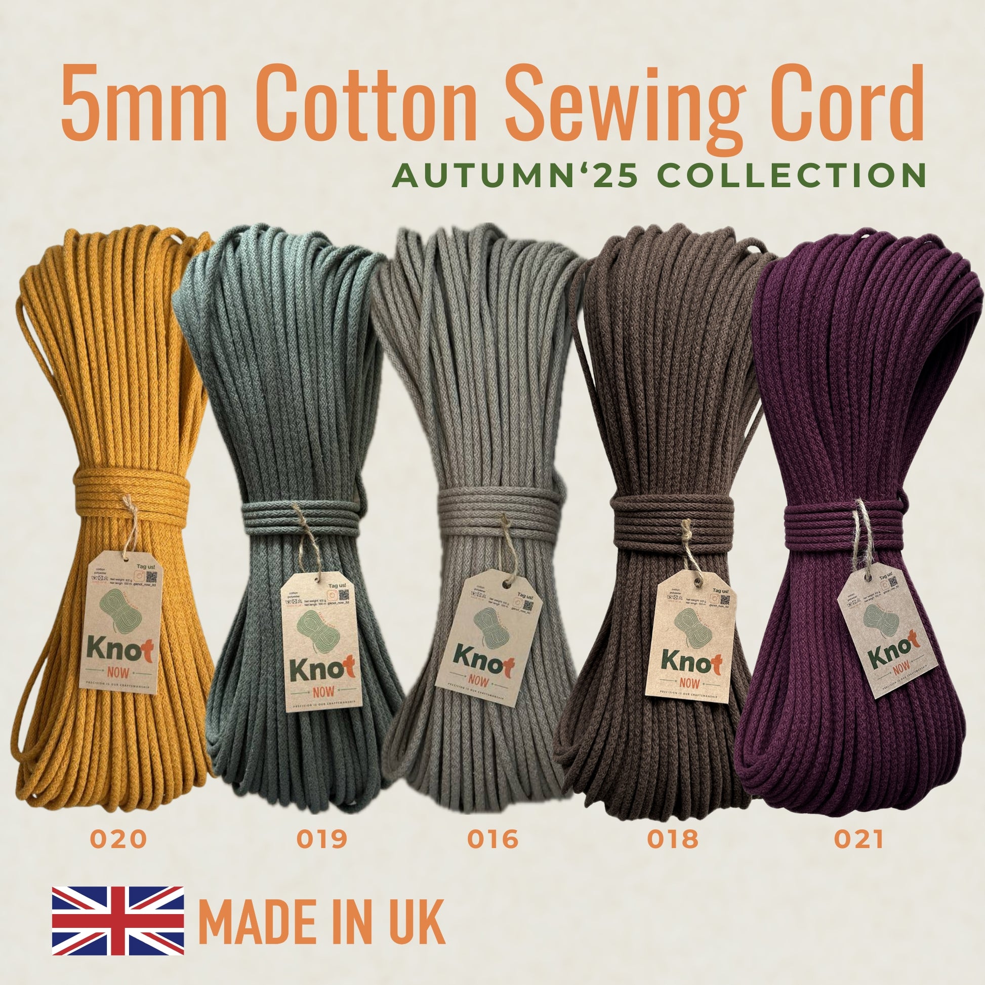 5mm Berry Cotton Sewing Cord