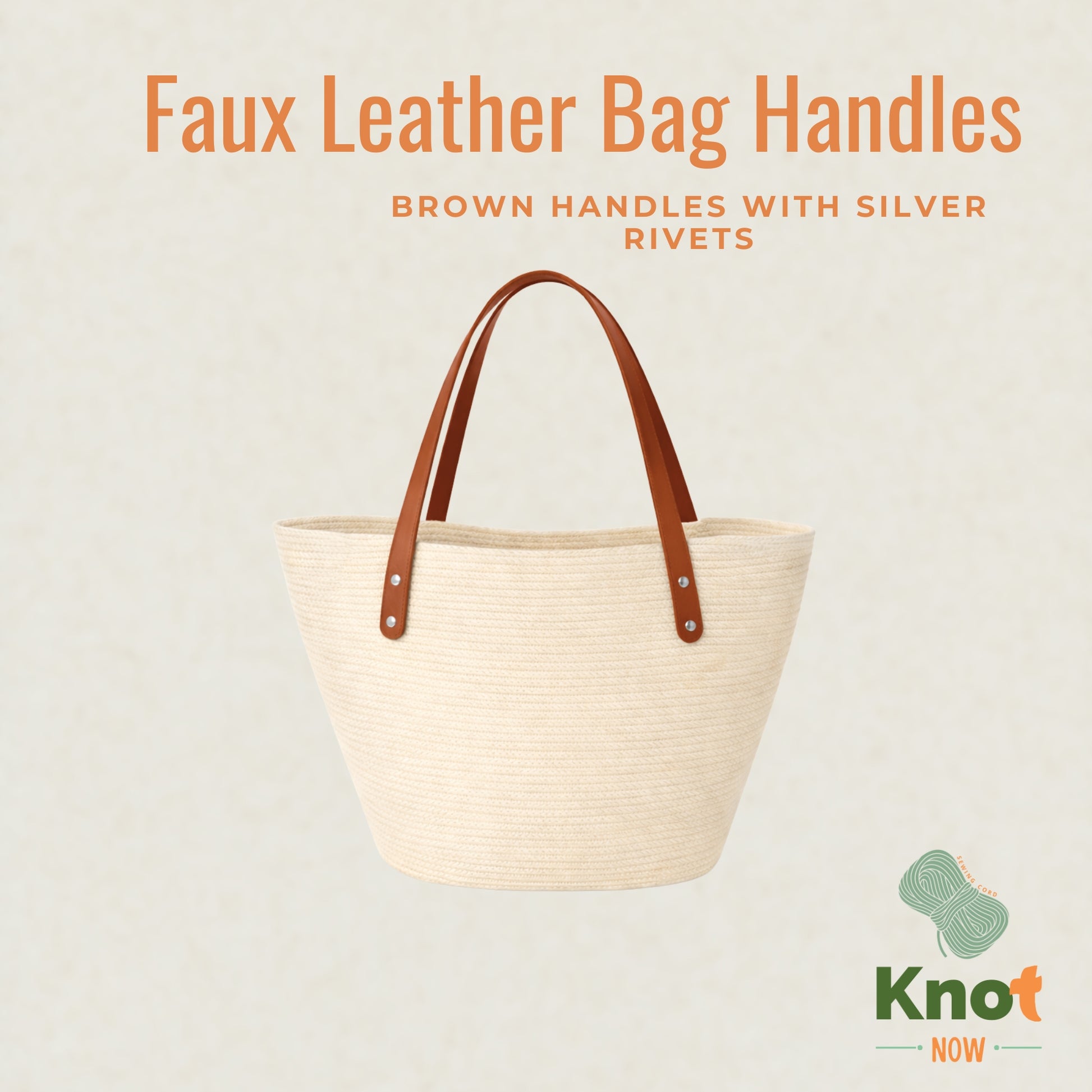 Faux Leather Bag Handles - set of 2