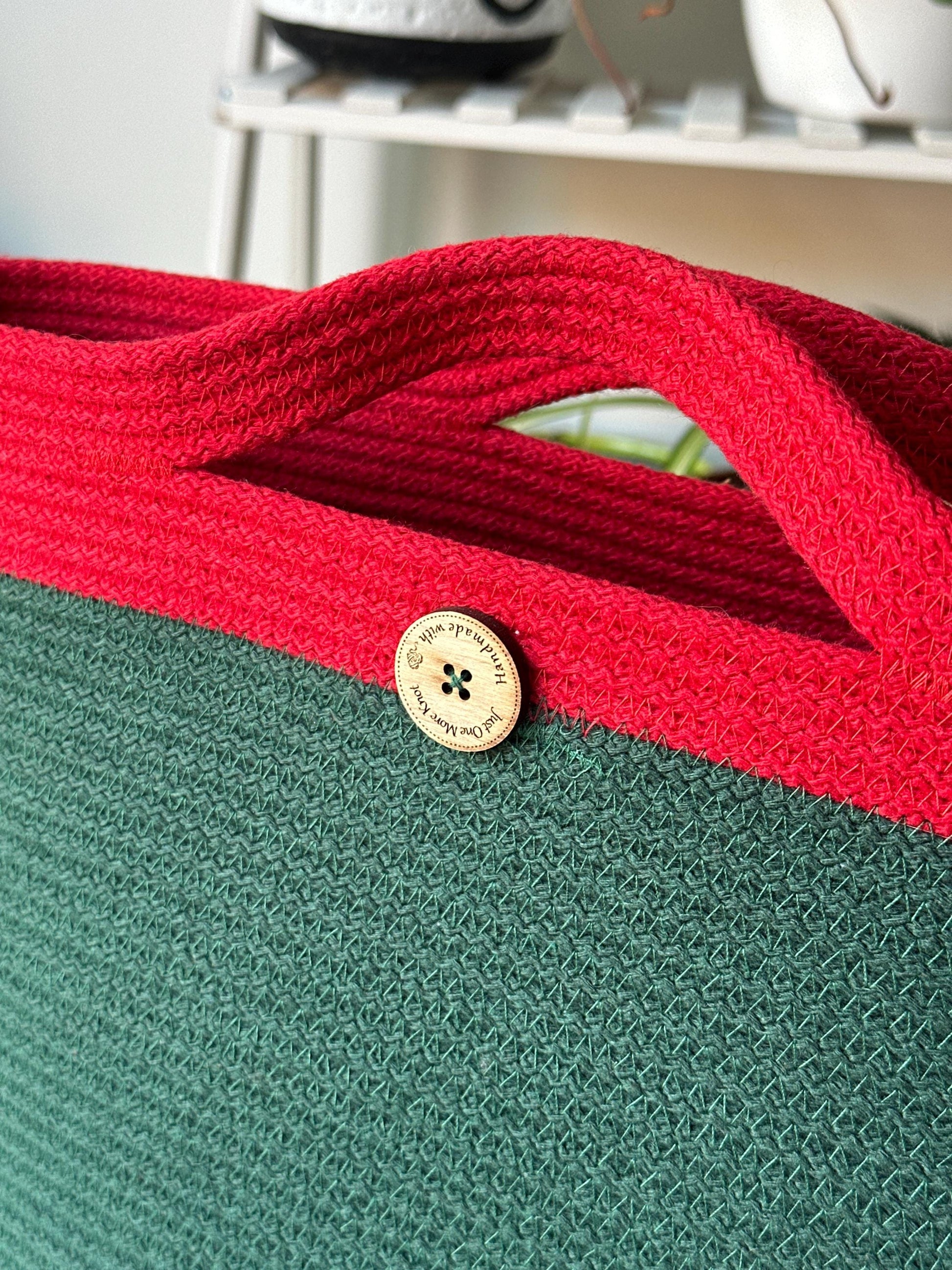 Handmade Zigzag Sewing Cord Bag Shopper Bag