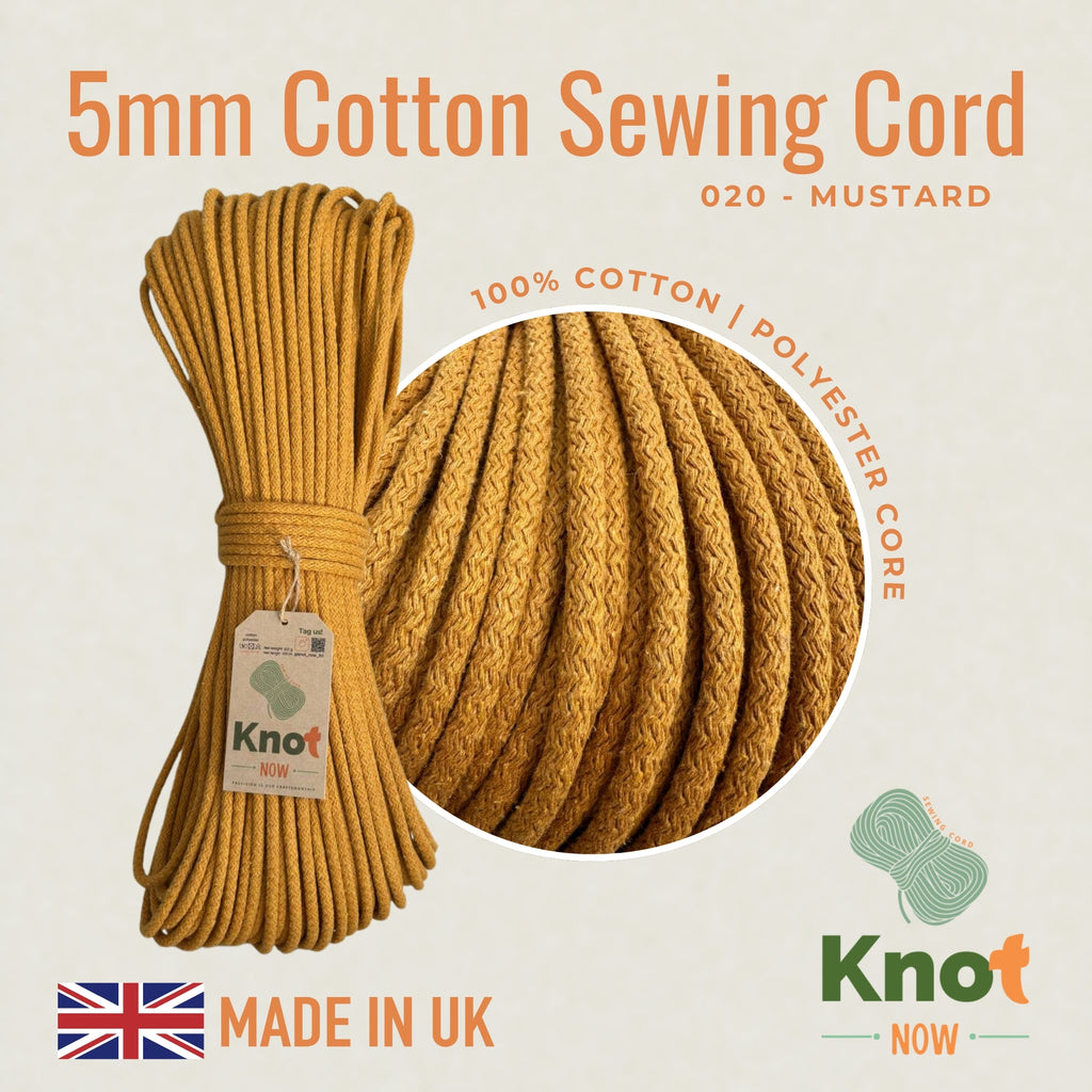 5mm Mustard Cotton Sewing Cord