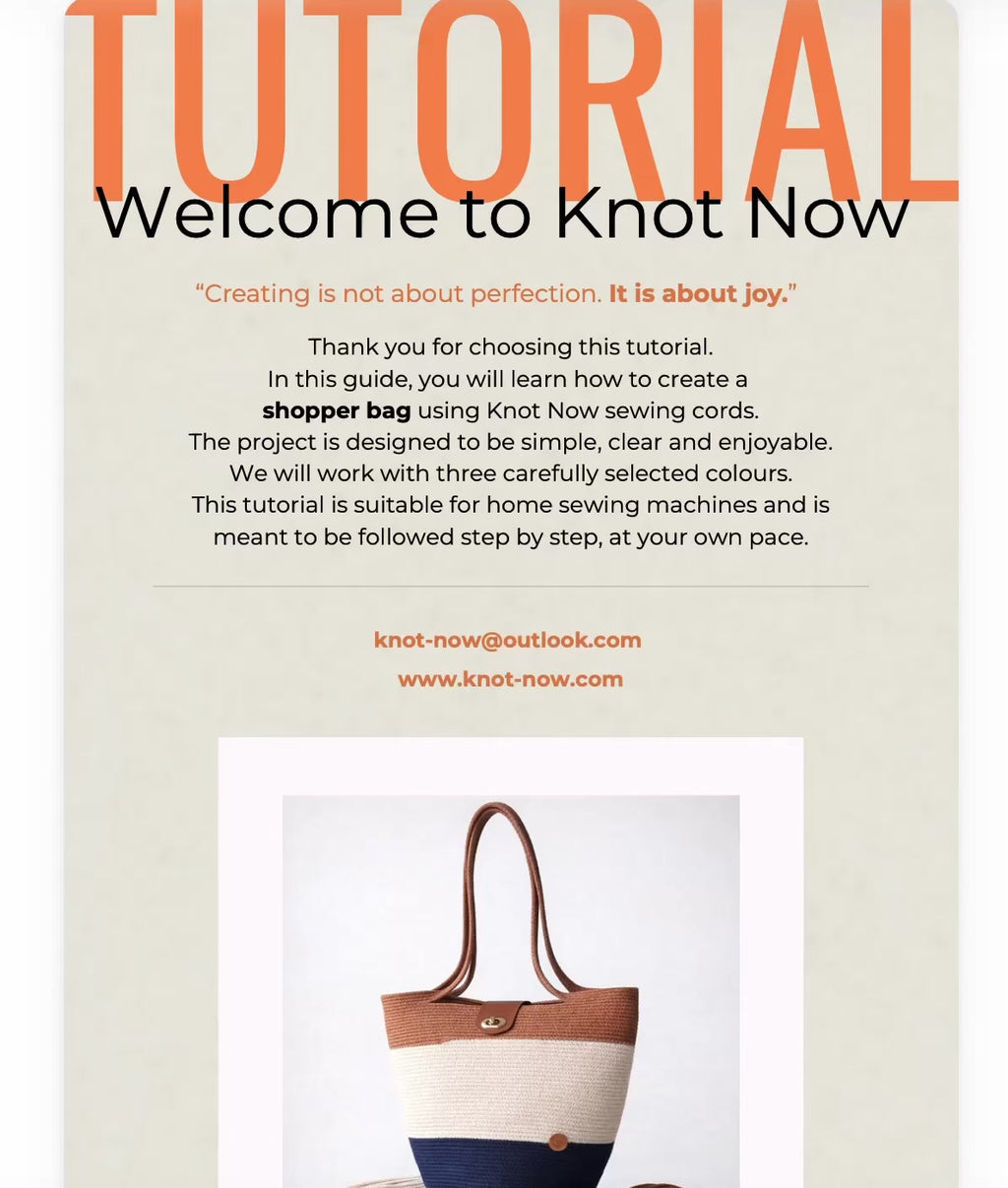 Tutorial 01 Shopper Bag Knot Now