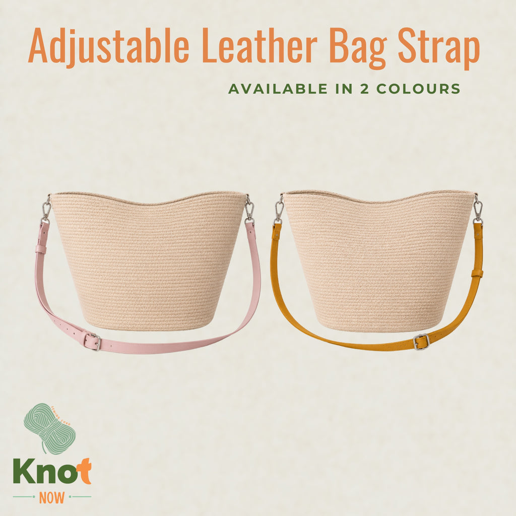 Adjustable Leather Bag Strap – Silver Hardware