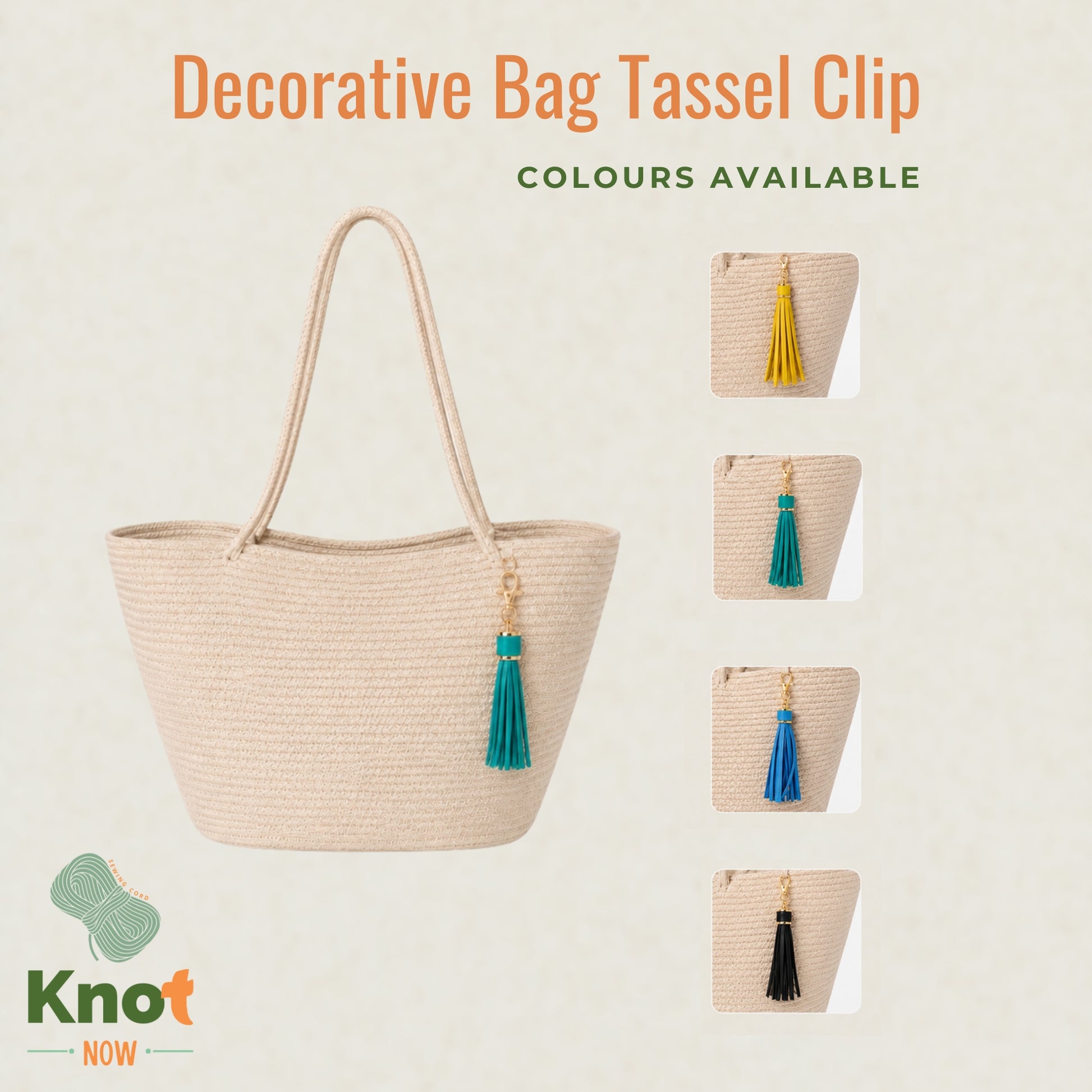 Decorative Bag Tassel Clip – Gold Detail